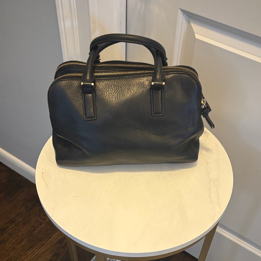 Tory Burch Black Leather Satchel with Tassels - Picture 2 of 4